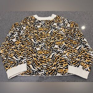 Rachel Comey Yellow And Black Women's Pullover Sweater Size L wool blend